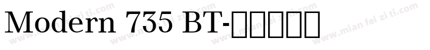 Modern 735 BT字体转换